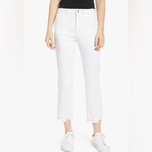 dl1961 jerry high rise vintage straight white jeans